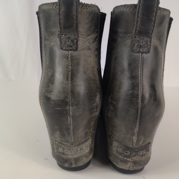 Sorel lea wedge joan of arctic wedge chelsea peat moss grey 7.5 - Picture 4 of 8